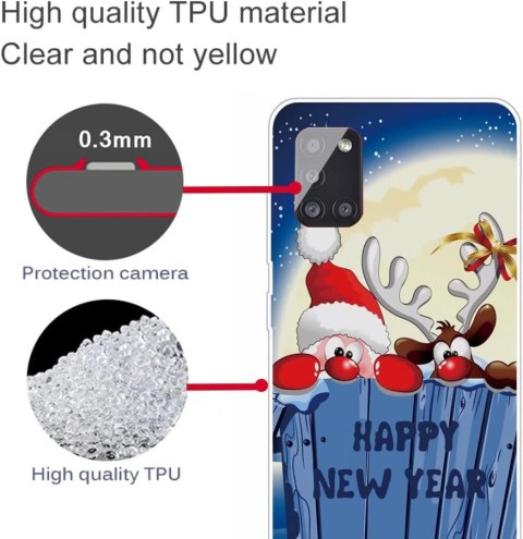 SZKŁO ETUI SAMSUNG GALAXY A71 4G MIKOŁAJ HAPPY NEW YEAR