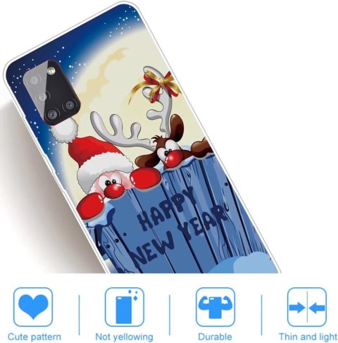 SZKŁO ETUI SAMSUNG GALAXY A71 4G MIKOŁAJ HAPPY NEW YEAR