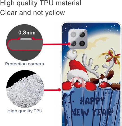 SZKŁO HARTOWANE ETUI BEZBARWNE SAMSUNG GALAXY A42 5G HAPPY NEW YEAR