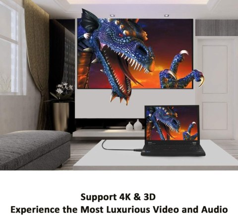 3x KABEL HDMI 4K 60Hz 1.8m + PRZEJŚĆIÓWKA KĄTOWA 90° i 270° ZESTAW