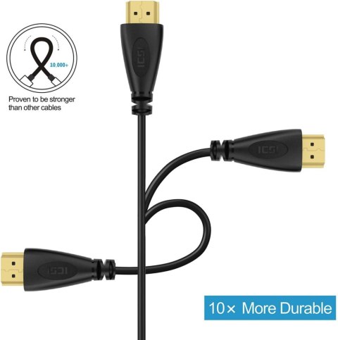 3x KABEL HDMI 4K 60Hz 1.8m + PRZEJŚĆIÓWKA KĄTOWA 90° i 270° ZESTAW