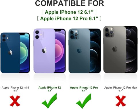 3X SZKŁO ETUI IPHONE 12/12 PRO 6.1' PRZEZROCZYSTE