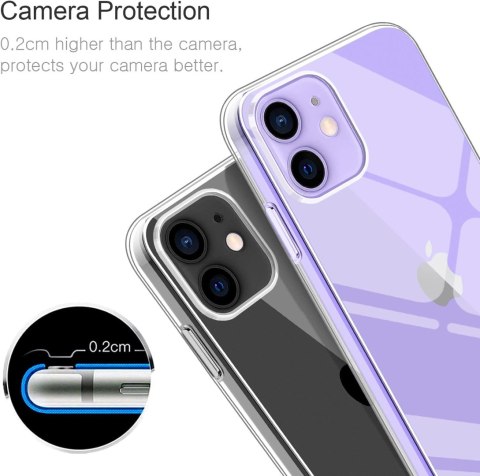 3X SZKŁO ETUI IPHONE 12/12 PRO 6.1' PRZEZROCZYSTE