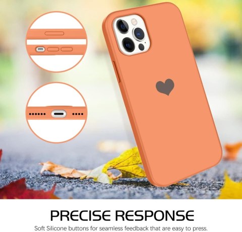 ETUI IPHONE 12 PRO MAX 6.7' POMARAŃCZOWE SILIKONOWE MOCNE