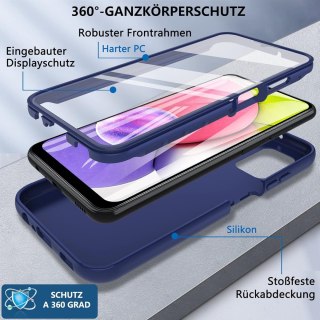 ETUI SAMSUNG GALAXY A03s CASE PRÓD TYŁ 360 OCHRONA NAVY BLUE GRANAT