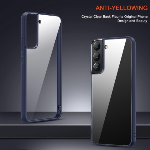 ETUI SAMSUNG GALAXY S22+ CASE PRZEZROCZYSTE PLECKI NIEBIESKA RAMKA ETUI SAMSUNG GALAXY S22+ CASE PRZEZROCZYSTE PLECKI NIEBIESKA RAMKA
