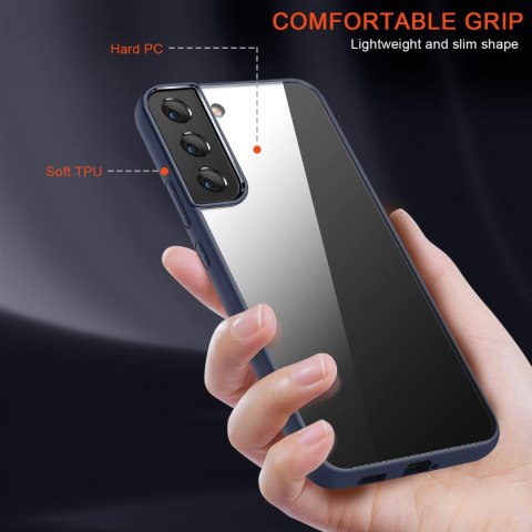 ETUI SAMSUNG GALAXY S22+ CASE PRZEZROCZYSTE PLECKI NIEBIESKA RAMKA ETUI SAMSUNG GALAXY S22+ CASE PRZEZROCZYSTE PLECKI NIEBIESKA RAMKA