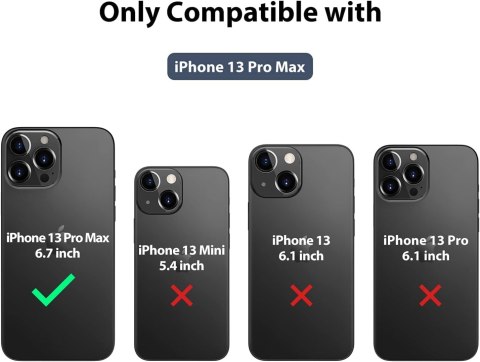 GRANATOWE ETUI IPHONE 13 PRO MAX ZAMYKANY APARAT WYTRZYMAŁE