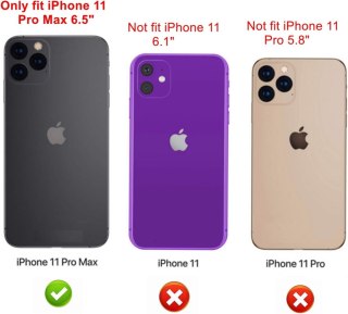 PLECKI ETUI IPHONE 11 PRO MAX MATOWE CZARNE WYTRZYMAŁE