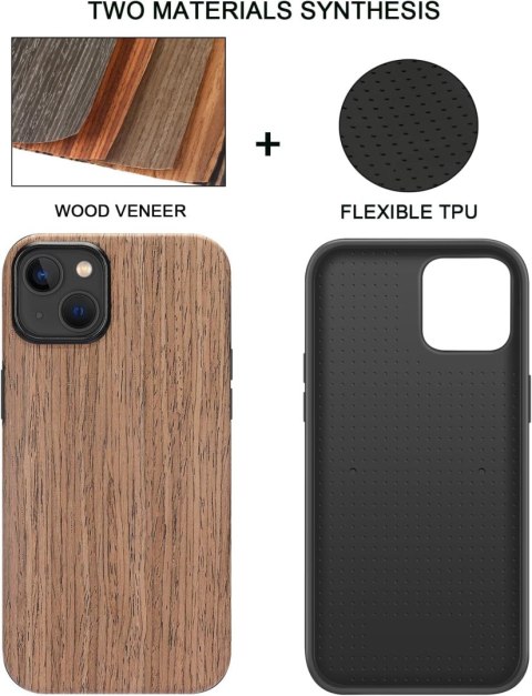PRAKTYCZNE ETUI SZKO EKRAN MOCNE IPHONE 14 Plus 6.7' DREWNO BRĄZ PRAKTYCZNE ETUI SZKO EKRAN MOCNE IPHONE 14 Plus 6.7' DREWNO BRĄZ