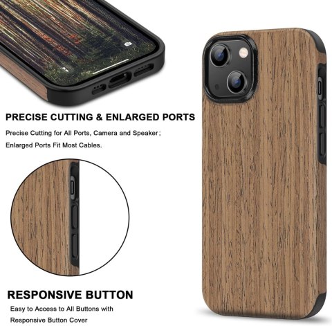 PRAKTYCZNE ETUI SZKO EKRAN MOCNE IPHONE 14 Plus 6.7' DREWNO BRĄZ PRAKTYCZNE ETUI SZKO EKRAN MOCNE IPHONE 14 Plus 6.7' DREWNO BRĄZ