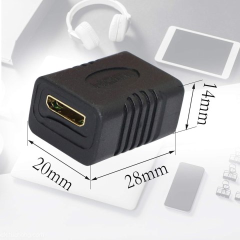 PRZEDŁUŻACZ ADAPTERA MINI HDMI TYPU C ŻEŃSKIE CZARNY