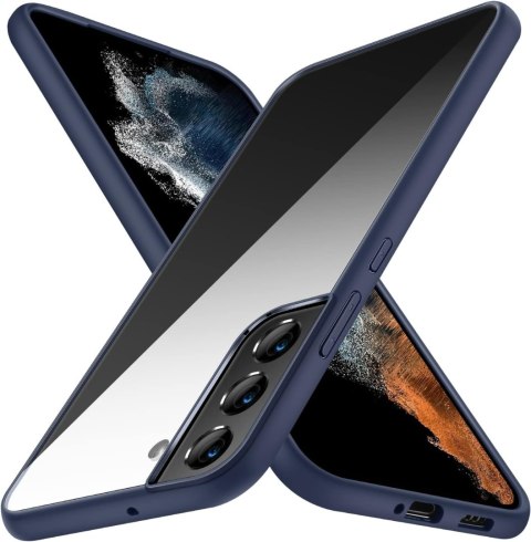PRZEZROCZYSTE ETUI GALAXY S22 CASE GRANATOWA RAMKA PRAKTYCZNE PRZEZROCZYSTE ETUI GALAXY S22 CASE GRANATOWA RAMKA PRAKTYCZNE