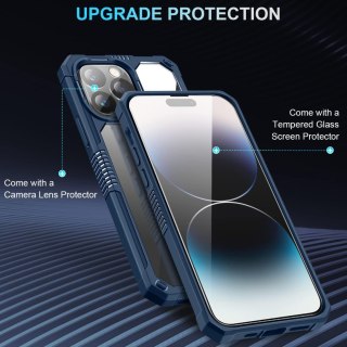 PRZEZROCZYSTE ETUI IPHONE 14 PRO 6.1' MOCNE CASE RAMKA GRANAT