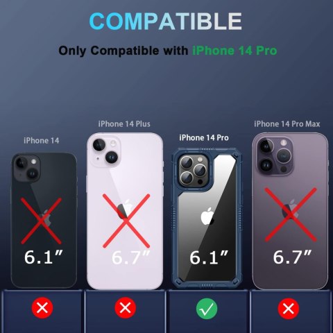 PRZEZROCZYSTE ETUI IPHONE 14 PRO 6.1' MOCNE CASE RAMKA GRANAT