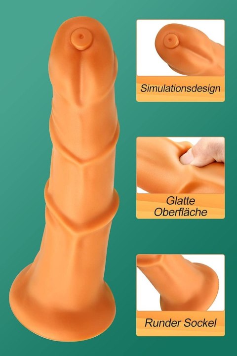 WIBRATOR Z PRZYSSAWKĄ SILIKONOWY ELASTYCZY PENIS ZABAWKA EROTYCZNA L 32cm