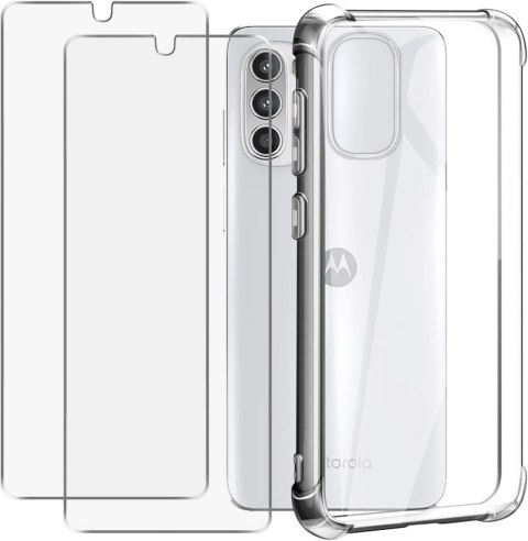 2SZT SZKŁO ETUI MOTOROLA MOTO G52 PRZEZROCZYSTE