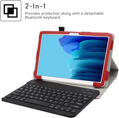 CZERWONE ETUI SAMSUNG GALAXY TAB A7 10.4' KLAWIATURA