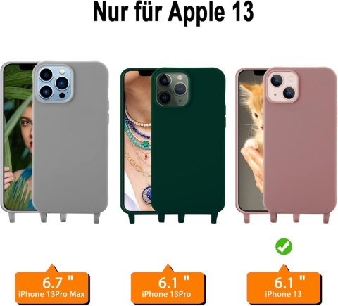 ETUI OCHRONNE DO IPHONE 13 6.1' 2x SZKŁO HARTOWANE NA EKRAN +SZNUREK A2482