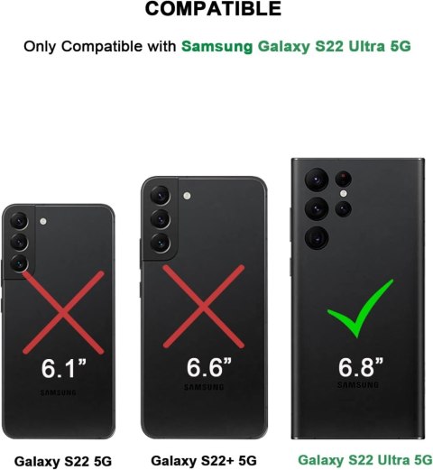 ETUI SAMSUNG GALAXY S22 ULTRA 5G CZARNA SKÓRA