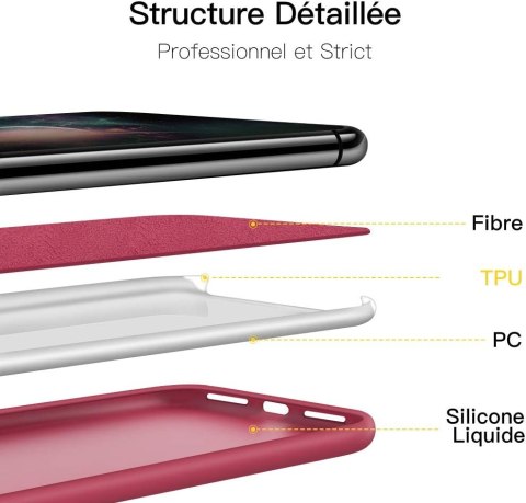 ETUI SILIKONOWE IPHONE XS/X 5.8' RÓŻOWA CZERWIEŃ