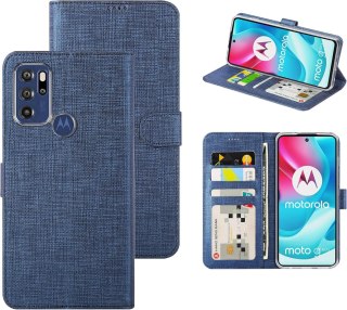 NIEBIESKIE ETUI MOTOROLA MOTO G71 5G ZAMYKANE