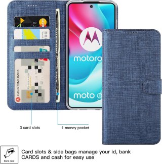 NIEBIESKIE ETUI MOTOROLA MOTO G71 5G ZAMYKANE