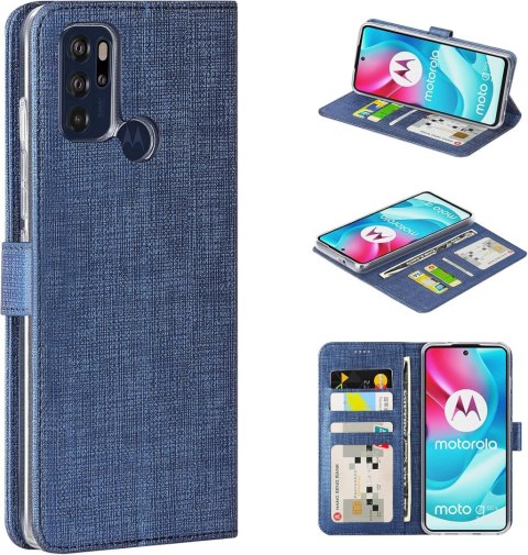 NIEBIESKIE ETUI MOTOROLA MOTO G71 5G ZAMYKANE