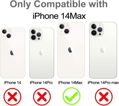 POMARAŃCZOWE ETUI IPHONE 14 MAX 6.7' ZAMYKANE