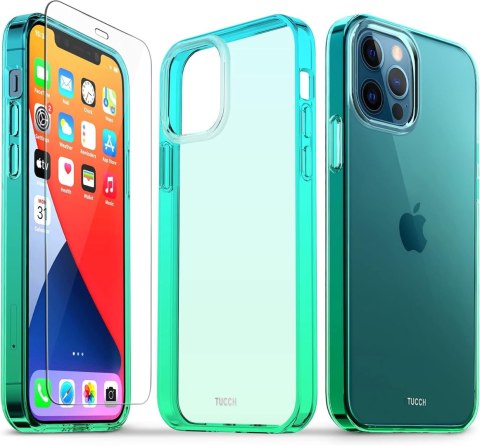 SZKŁO ETUI IPHONE 13/14 6,1' ZIELONE PRZEZROCZYSTE