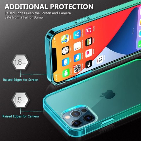 ZESTAW ETUI +SZKŁO APPLE IPHONE 12/12 PRO 6.1' PRZEZROCZYSTE TWARDE MOCNE