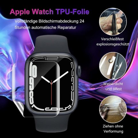 4x FOLIA OCHRONNA NA ZEGAREK APPLE WATCH 7/8 45MM