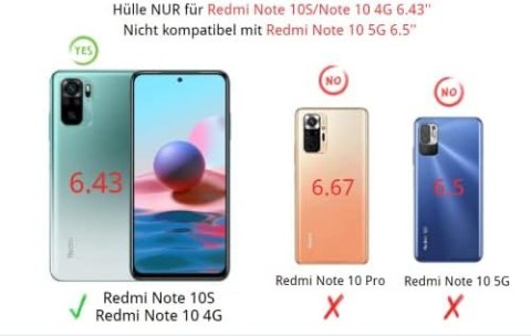 CASE 2 STRONY XIAOMI REDMI NOTE 10 CZARNE BOKI