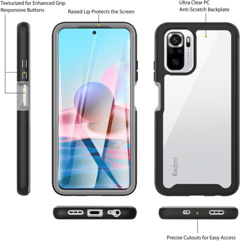 CASE 2 STRONY XIAOMI REDMI NOTE 10 CZARNE BOKI