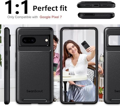 CASE ETUI GOOGLE PIXEL 7 ZAMYKANE CZARNY