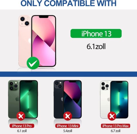 CASE ETUI IPHONE 13 6.1 CZARNE SKŁADANE WYTRZYMAŁE