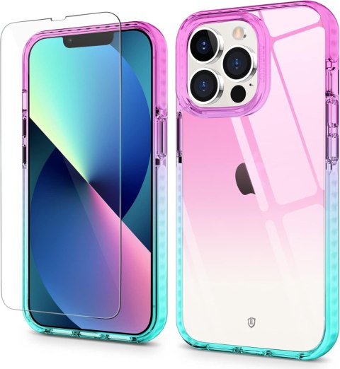 ETUI APPLE IPHONE 13 PRO 5G RÓŻ NIEBIESKI +SZKŁO