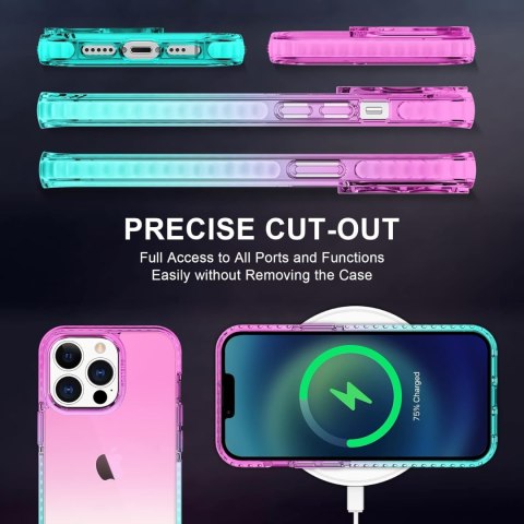 ETUI APPLE IPHONE 13 PRO 5G RÓŻ NIEBIESKI +SZKŁO