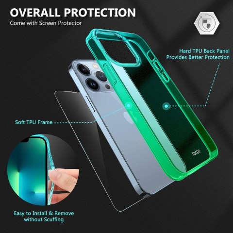 ETUI APPLE IPHONE 13 PRO PRZEZROCZYSTY ZIELONY