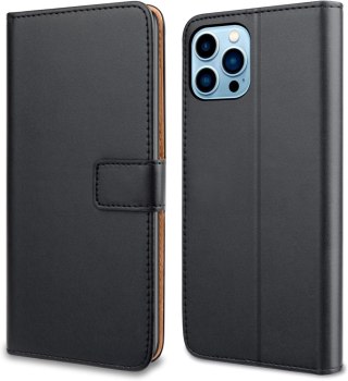 ETUI DO TELEFONU IPHONE 13 PRO MAX CZARNA SKÓRA