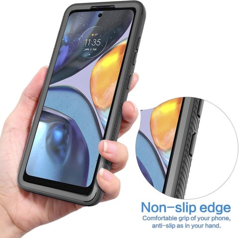 ETUI MOTOROLA MOTO G22 PRZEZROCZYSTE 360 +SZKŁO