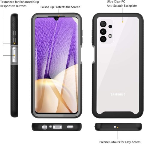 ETUI SAMSUNG GALAXY A32 5G CZARNE BOKI MOCNE