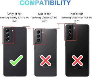 ETUI Z KLAPKĄ DO SAMSUNG GALAXY S21 FE 5G CZARNE Z EKOSKÓRY ELEGANCKIE