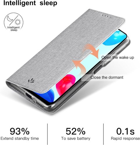 ETUI Z KLAPKĄ XIAOMI REDMI NOTE 11 PRO 4G/NOTE 11 PRO 2022 CASE SZARY