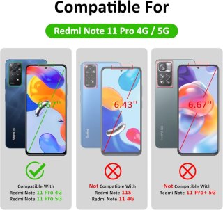 ETUI Z KLAPKĄ REDMI NOTE 11 PRO 4G/5G 6.67" CASE Z EKOSKÓRY ELEGANCKI