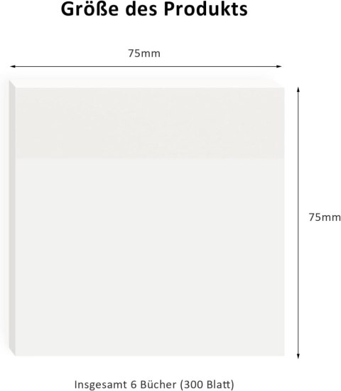 KARTECZKI SAMOPRZYLEPNE PRZEZROCZYSTE 75x75mm x300