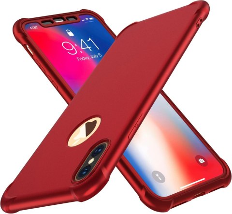 PLECKI MOCNE ETUI SZKŁO IPHONE XS MAX 6,5' CZERWONY