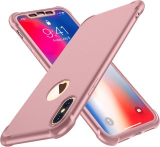 PLECKI MOCNE ETUI SZKŁO IPHONE XS MAX 6,5' RÓŻOWE