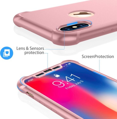 PLECKI MOCNE ETUI SZKŁO IPHONE XS MAX 6,5' RÓŻOWE PLECKI MOCNE ETUI SZKŁO IPHONE XS MAX 6,5' RÓŻOWE