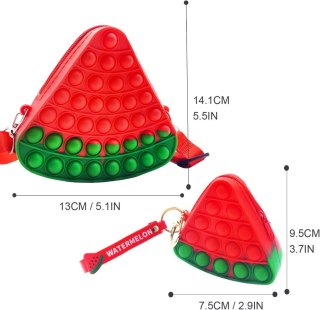 TOREBKA SENSORYCZNA POP IT ARBUZ 2SZT ZESTAW SASZETKA